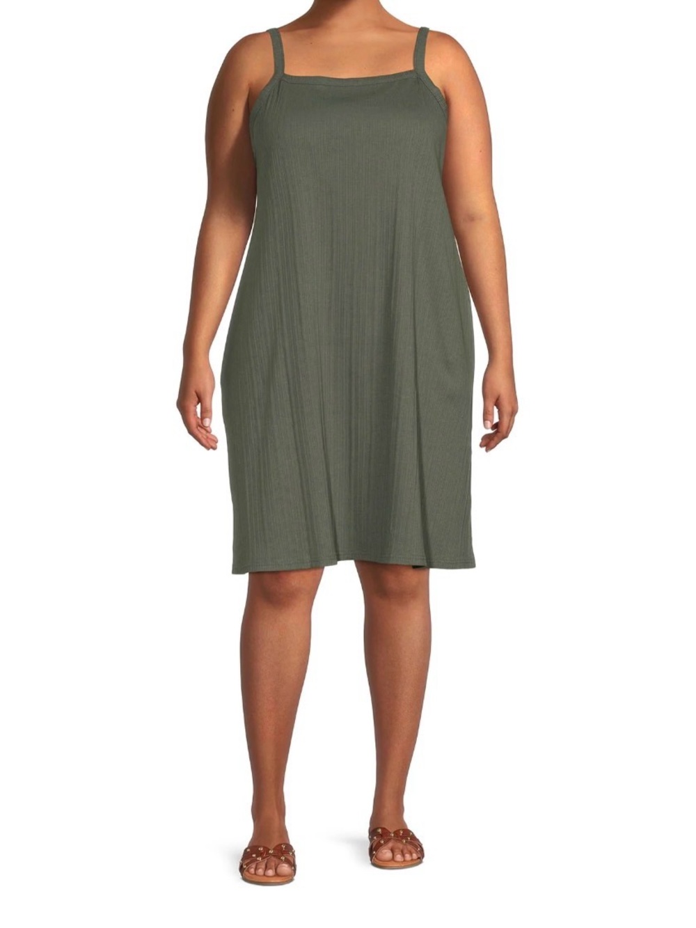 Terra & Sky 4X Reversible Olive Green Tank Dress